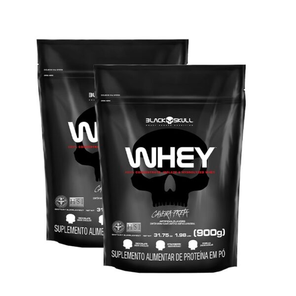 Whey Protein Refil (900g) - 2 unidades Black Skull