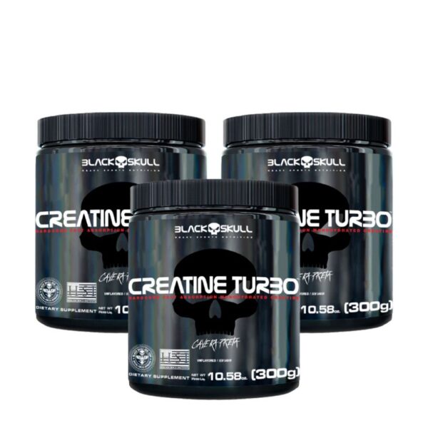 Creatine Turbo (300g) - 3 unidades Black Skull