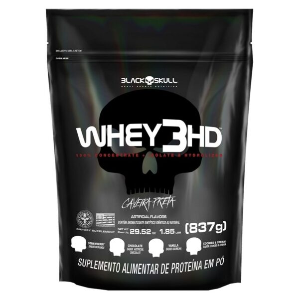 Whey 3HD Refil (837g) - Cookies & Cream Black Skull